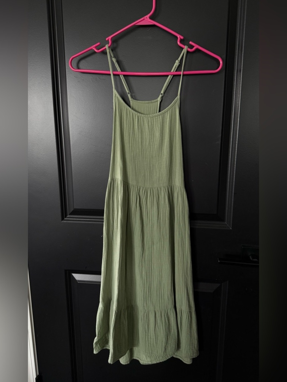 Cat & Jack Olive Green Spaghetti Strap Maxi Dress